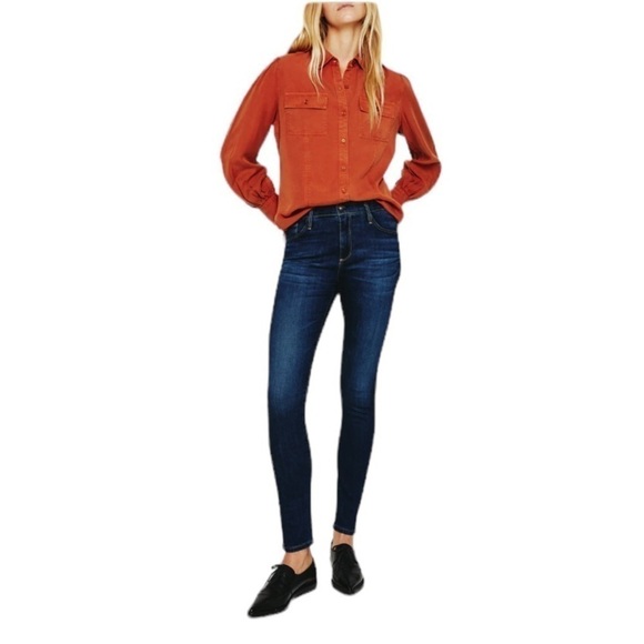 Ag Adriano Goldschmied The Farrah Skinny High Rise Jean. Blue Size 27 #936 - Picture 1 of 8